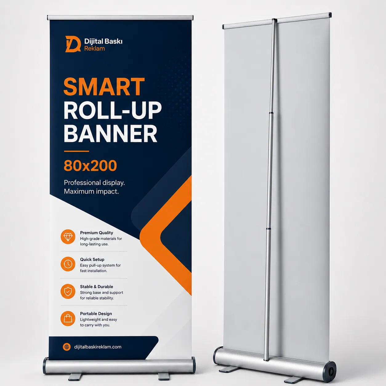 80cm x 200cm Smart Roll-Up Banner