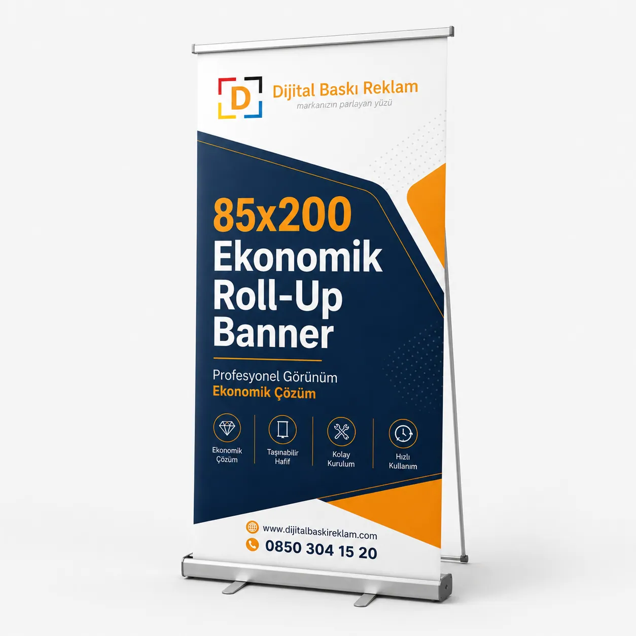 85cm x 200cm Ekonomik Roll-Up Banner